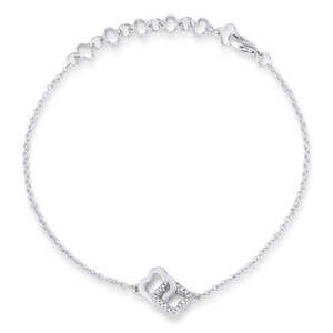 0.8ct CZ Rose Goldtone Pave Disc Bracelet